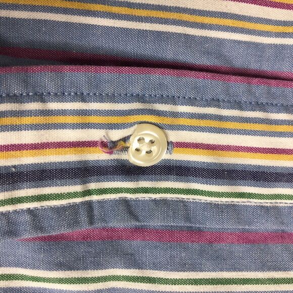 Vintage Ralph Lauren Shirt Mens XL Striped Long Sleeve Button Down Preppy Pony - Picture 9 of 16